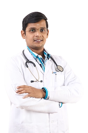 Dr. Dhanasekar T delivers expert accident and emergency medical care at VIMS Hospitals Salem