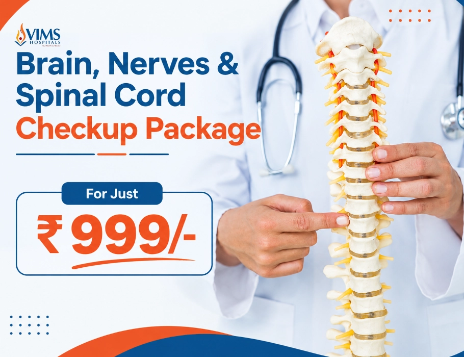 Brain, nerve and spinal cord health checkup for evaluating neurological health and concerns